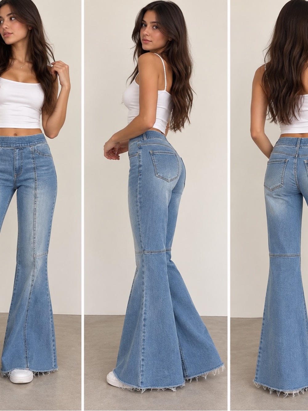 Light Blue High-Rise Flare Jeans